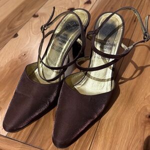 Elegant Brown Women's Shoes - shimmery brown heels Los Pequenos Suizos Spain